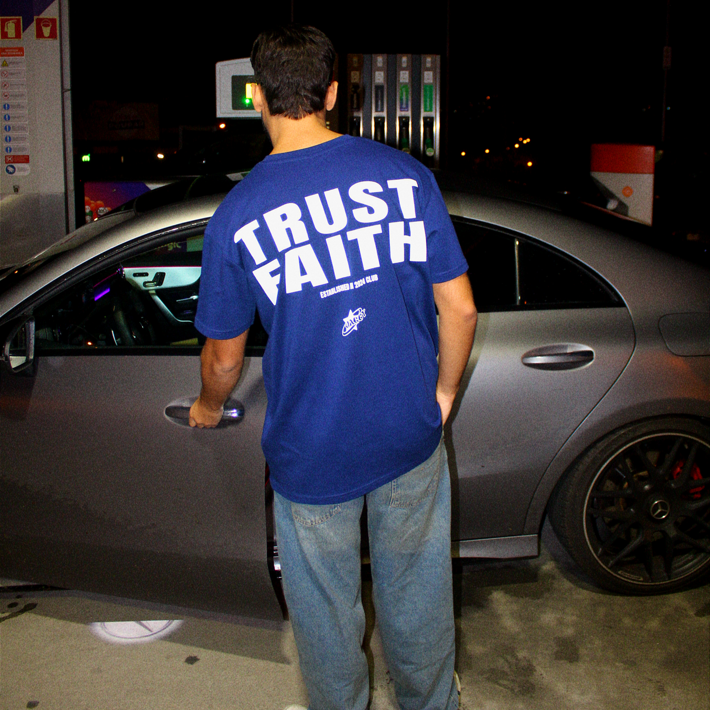 TRUST FAITH TEE NAVY BLUE