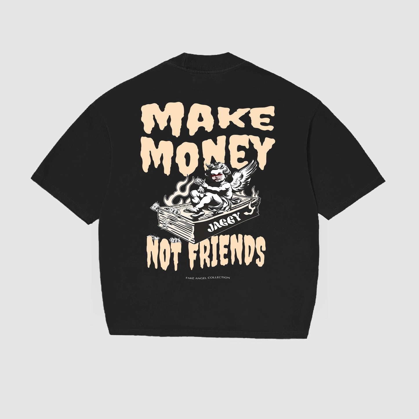 MAKE MONEY NOT FRIENDS T-SHIRT PRETA